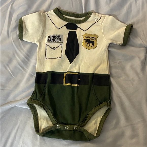 🌲Junior Ranger National Parks Kids One Piece - Green and Cream - Picture 1 of 4